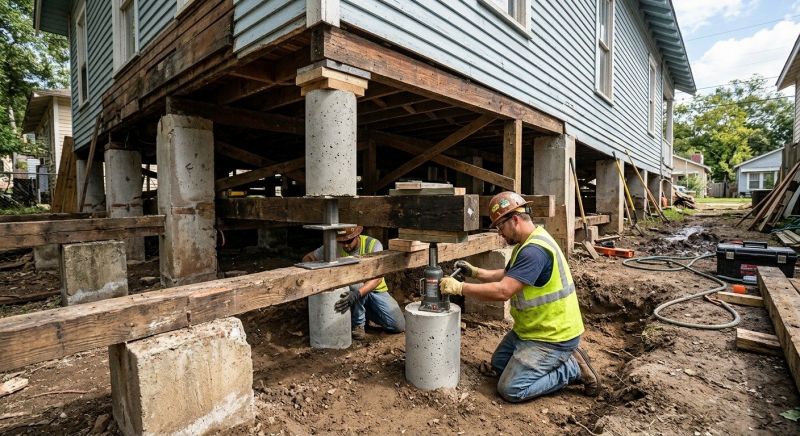 Foundation Pier Repair in Habersham County, GA