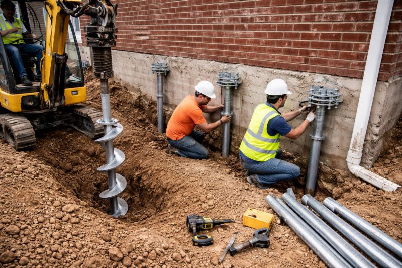 Helical Piers Installation in Habersham County, GA