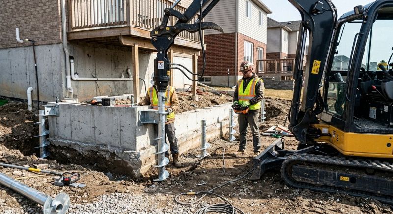 Helical Piers Installation in Habersham County, GA