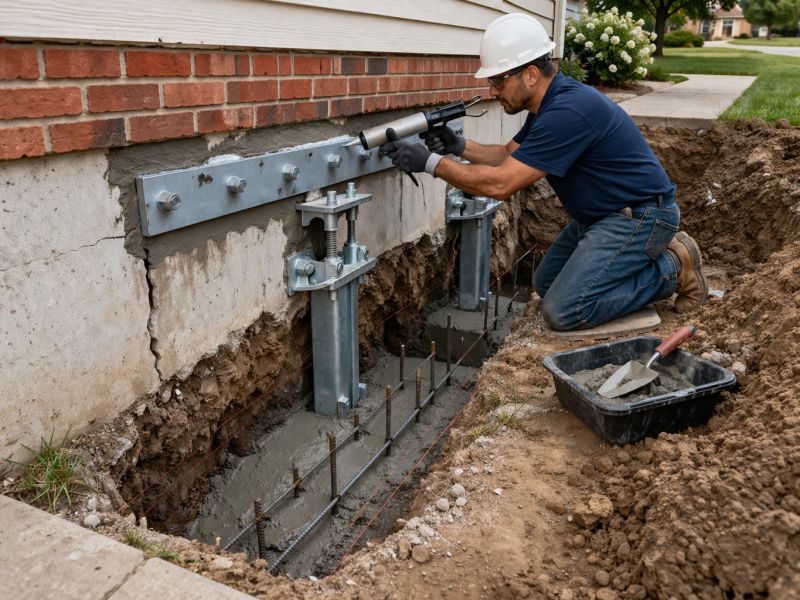 Sinking Foundation Repair in Cleveland, GA