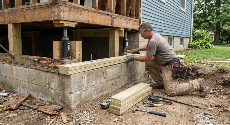Sinking Foundation Repair in Habersham County, GA
